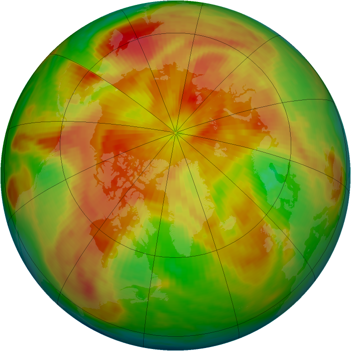 Arctic ozone map for 17 April 1983